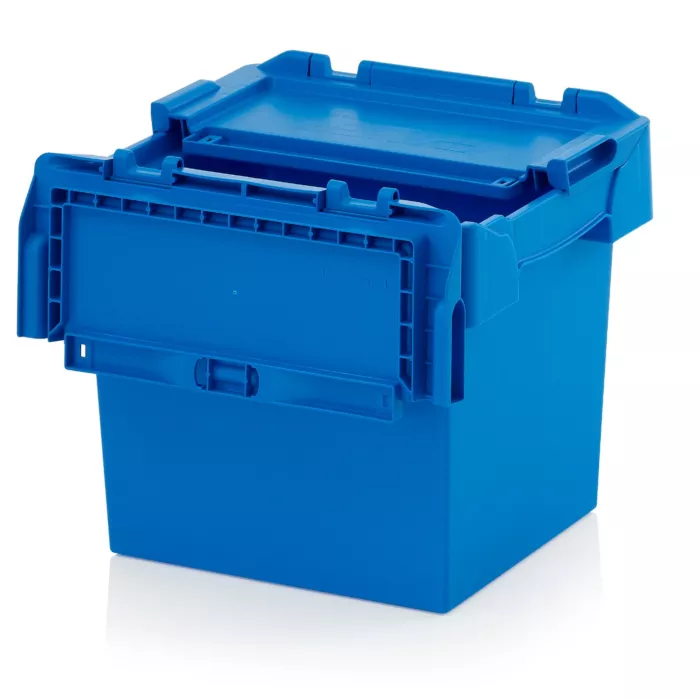 Professionele vouwbox 40 x 30 x 22 zonder deksel klapbox 40 x 30 x 22 cm catering beursbox eurocontainer opvouwbaar
