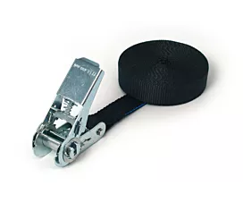 Jusque 1,5T - Sans fin Sangle d’arrimage  - 800kg - 5m - 25mm - en 1 pièce - tendeur à cliquet - Noir - 5pcs