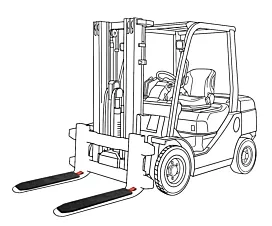Alle antislipmatten Magnetische antislipmat voor vorkheftrucks – 75 × 1150 × 11mm - Set van 2 stuks
