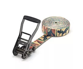 Spanbanden 50mm - Op maat Spanband - 5T - 50mm - 1-delig - Ratel - Army green + Eigen label Spanbanden 50mm - Op maat Spanband - 5T - 50mm - 1-delig - Ratel - Army green + Eigen label