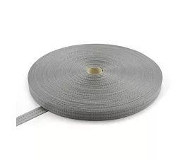 Tout - Polyester Sangle en polyester - 35mm - 3000kg - 100m en rouleau (gris avec 2 rayures)