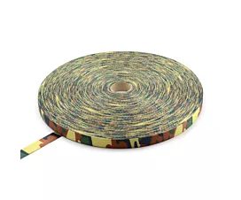 Alle band op rol - Polyester Polyester band - 25mm - 1200kg - Rol - 100m - Militaire print Alle band op rol - Polyester Polyester band - 25mm - 1200kg - Rol - 100m - Militaire print