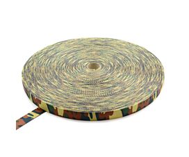 Polyester 35mm Polyester band Army green 35mm - 3750kg - 100m op rol - Militaire print