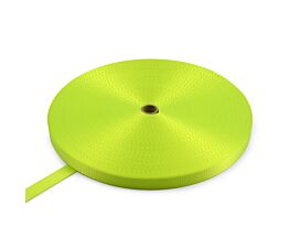 Soldes Sangle polyester 25mm - 1200kg - 100m - Rouleau - Jaune fluo