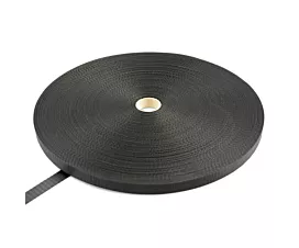Alle - Black Webbing Polyester band - 25mm - 2250kg - Rol - 100m - Zwart Alle - Black Webbing Polyester band - 25mm - 2250kg - Rol - 100m - Zwart