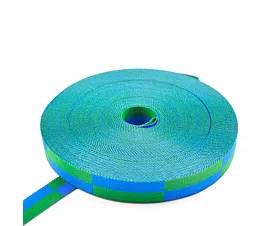 Karateband Karatéband - Rol - 50m - Dubbel geblokt - Groen-Blauw Karateband Karatéband - Rol - 50m - Dubbel geblokt - Groen-Blauw