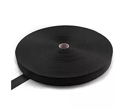 Tout - Black Webbing Bande en polypropylène - 1000kg - 50mm - 100m en rouleau - Noir