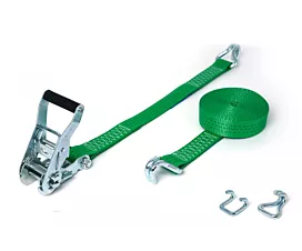 2,5T - Standard Sangle d’arrimage  - 2,5T - 35mm - en 2 pièces - Crochets doigts serrés/ouverts - Personnalisée