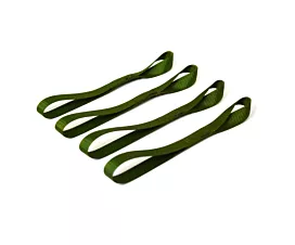 Sangles à 2 boucles cousues Sangles 2 boucles - 1,2T - 32cm - 25mm - Vert Kaki - 4pcs
