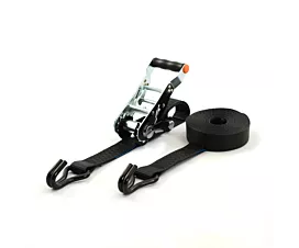 5T - Standaard Spanband - 5T - 50mm - 2-delig met demonteerbare ratel - Zwart + Eigen label