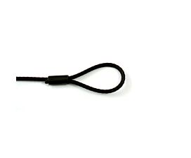 Zwarte kabelstroppen - 3mm Zwarte kabelstroppen 3mm - 1 soepele lus - 55kg