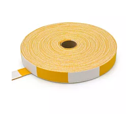 Judoband Judoband - Rol - 50m - Geblokt - Wit-Geel