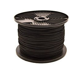 Tous les filets et bâches Câble élastique en rouleau (3mm) - 100m - noir