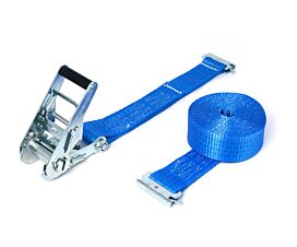 Rails universels & Accessoires 2T - 3,5m - 50mm - en 2 pièces avec attaches à poussoir - Bleu
