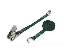 Jusque 1,5T - Standard Sangle d’arrimage  - 400kg - 25mm - en 2 pièces - Tendeur/Crochets INOX - Personnalisée
