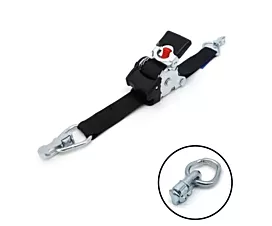 Noir - Enroulement automatique L-track Sangle d'arrimage 5 - 1,5T - 3m - 50mm - Enroulement automatique - Noir