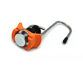 Rails Airline & Accessoires Raccord à goujon unique avec crochet pivotant - pour L-Track ( rail d’arrimage Airline)