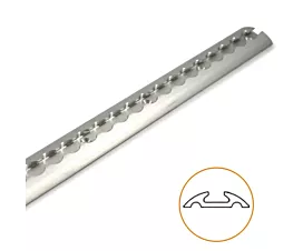 Rails Airline & Accessoires Rail d’arrimage Airline / L-track - 2,54m - Demi-rond - Aluminium - Standard