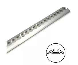 Tout - Rails, barres, poutres Rail d’arrimage Airline / L-track - 2,54m - Demi-rond - Aluminium - Standard