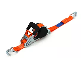 2,5T - Standaard Spanband - 2T - 3m - 35mm - Spitshaken - Automatisch oprolmechanisme met zelfvergrendelingsmechanisme - Oranje