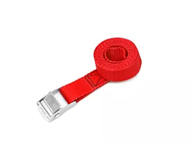 Jusque 500kg - Boucle à came Sangle d’arrimage - 250kg - 1,2m - 25mm - En 1 pièce - Boucle à came - Rouge - 20pcs - Liquidation de stock