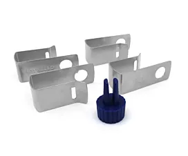 Enrouleurs de sangle Pince pour sangles d'arrimage – Pour sangles de 25 mm – Inox - 4pcs + Enrouleur de sangle