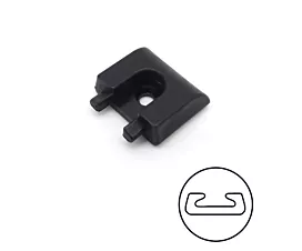 Eindfittings/Spanogen Eindstuk voor L-track-rail - Zwart