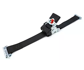 E-track rails & More Spanband - 1,5T - 1,8m - 50mm - Eindfittings - Automatisch oprolmechanisme - Zwart