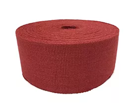Alle Katoen en Vlas Vlas Tapijtlint - 120mm - Rol - 50m - Kardinaal Rood (Donkerrood)