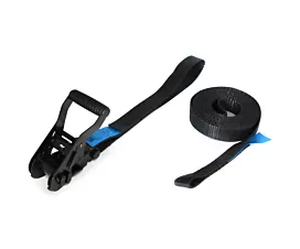 Tot 3T - Standaard Spanband voor Stretch Tenten - 2,5T - 5,5m - 35mm - 2-delig - 2 lussen - Zwart