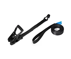 Tot 3T - Standaard Spanband voor Podium & Steigers – 2,5T – 3,5m – 35mm – 2-delig – Lus & Spitshaak – Zwart