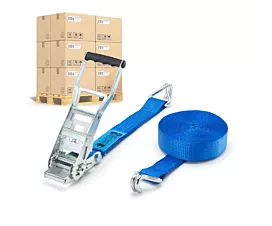 Alle spanbanden per pallet Pallet Spanbanden - ERGO 5T - 9m - 50mm - 2-delig - STF500 - Blauw - 192st