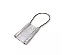 Aluminium ID-labels Aluminium ID-label - Blanco cable seal - Standaardkabel (22cm)