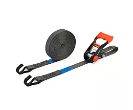 Alle spanbanden 25mm Spanband - 1,2T - 25mm - 2-delig - Spitshaken - Luxe - Grijs + Eigen label