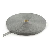 Tout - Polyester Sangle en polyester 35 mm - 3000 kg - 100 m en rouleau (gris avec 2 rayures)