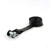 Tout - Sangles noires 5T - 50mm - en une pièce - seulement avec base du tendeur - Noir + étiquette personnalisée