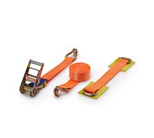 Alle autosjorbanden & toebehoren 5T - 4,38m - 50mm - 3-delig - spitshaken - Autosjorband - Oranje