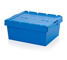 Bacs réutilisables Boîtes de rangement empilables avec couvercle - 80x60x34cm