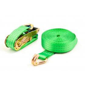 Spanband 35 mm met spitshaken - Groen - 6 m + 0.5 m - 10 stuks - PROMO>
