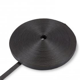 Polyester band 35 mm - 3750 kg - 100 m op rol - zwart 80504 GA>